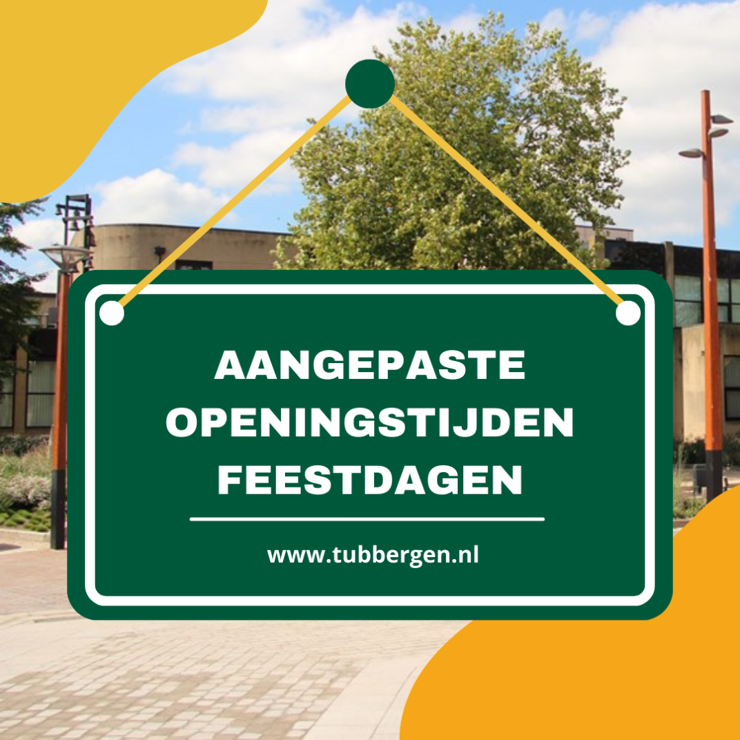 Aangepaste openingstijden feestdagen
